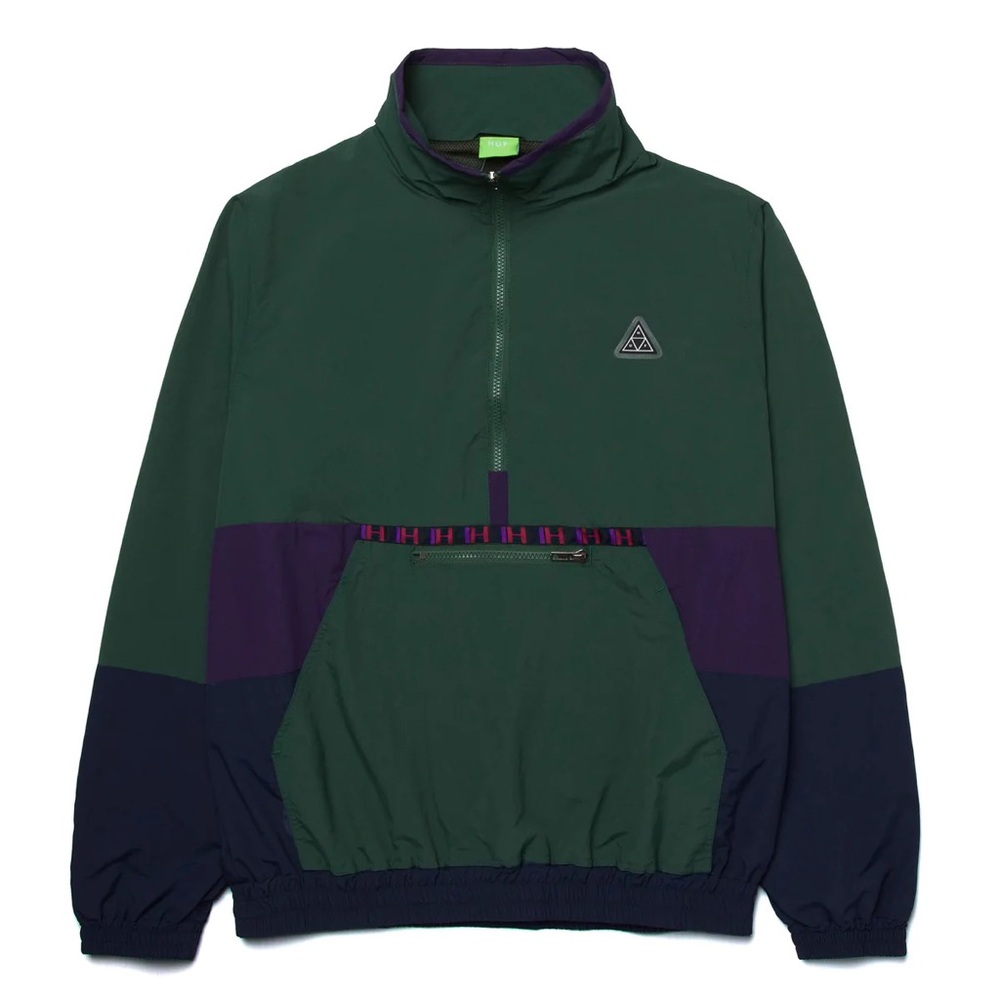 HUF Green Teton Quarter Zip Anorak Jacket (Size M) - Picture 2 of 8